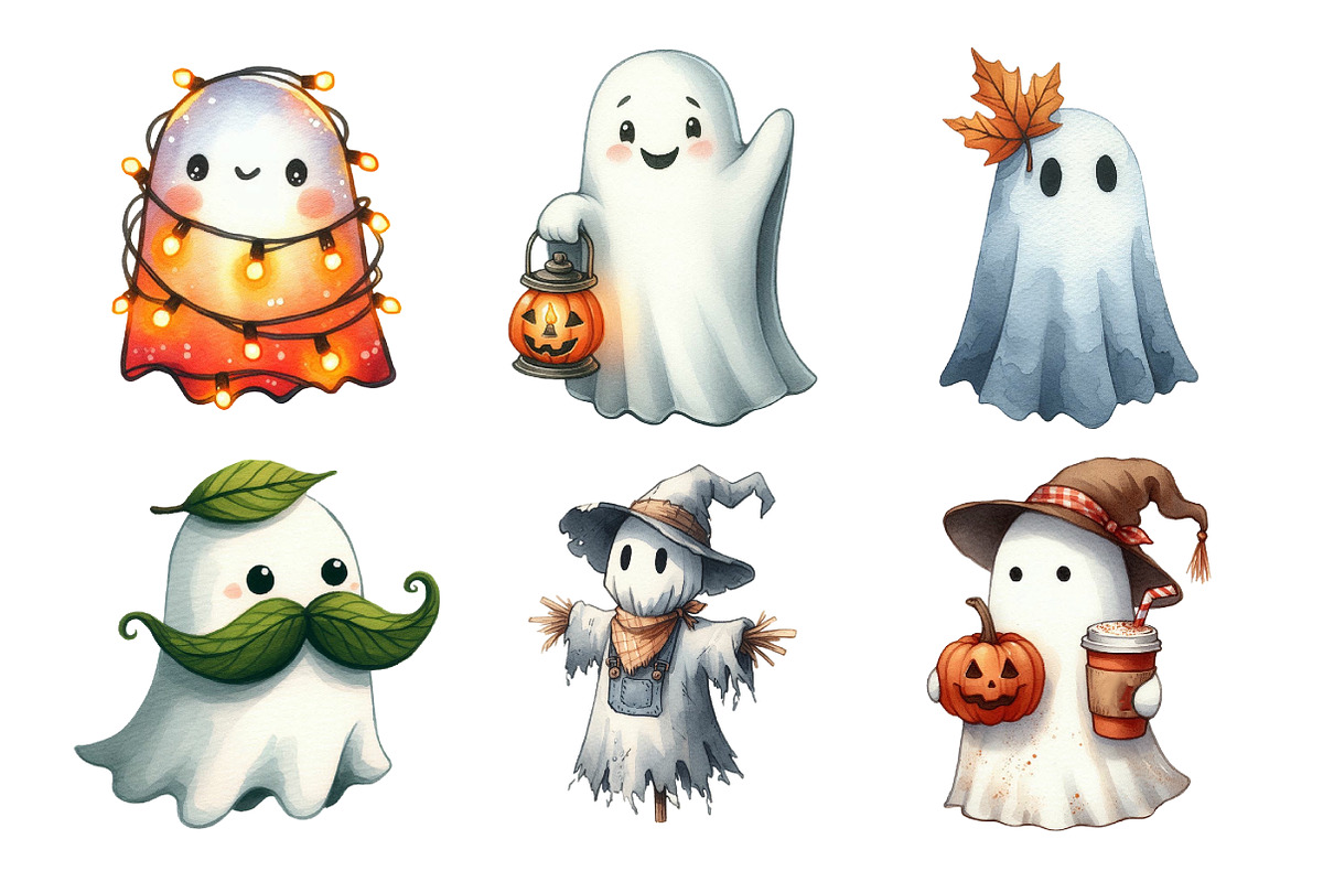 Autumn Ghost Sublimation Clipart, an Illustration by Daily.Designs (Photo 5 of 5)