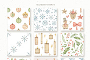 Watercolor Cozy Christmas set, an Illustration by OrangePeafowlArt (Thumbnail 12 of 14)