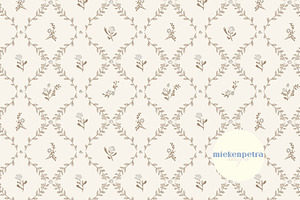 Sweet Pea Lattice Floral - Neutral