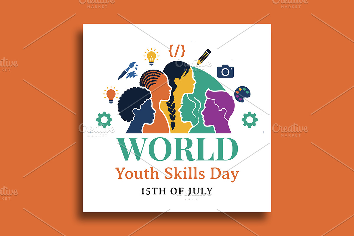 World Youth Skills Day Banner, a Social Media Template by nandinigraphics (Photo 1 of 4)