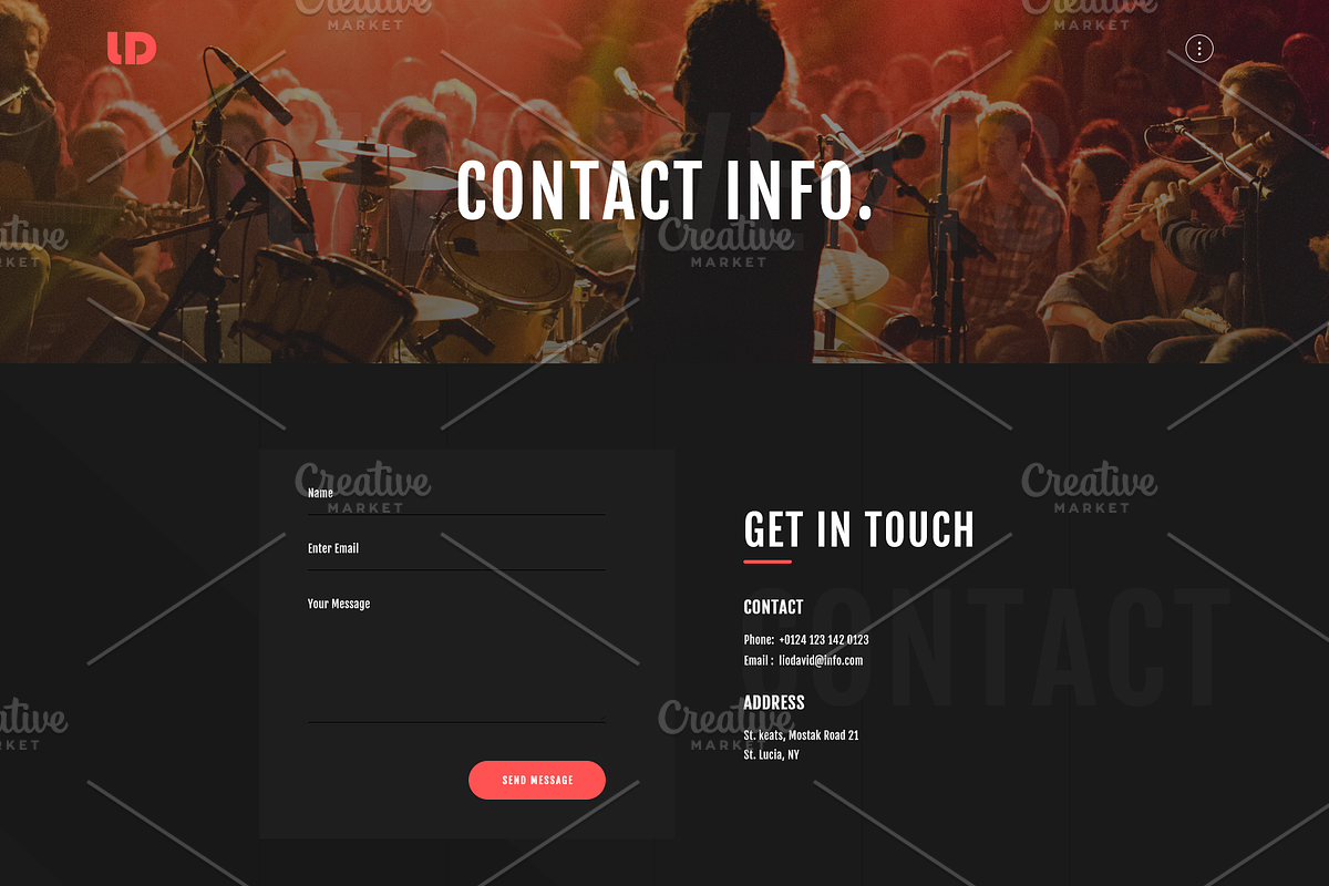 Personal Website for Singer, a Landing Page Template by Sujun Baidyaa (Photo 6 of 6)