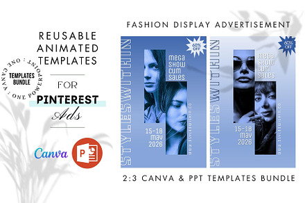 Canva PPT Pinterest Ad - 'Looks', a Social Media Template by VidBazaar