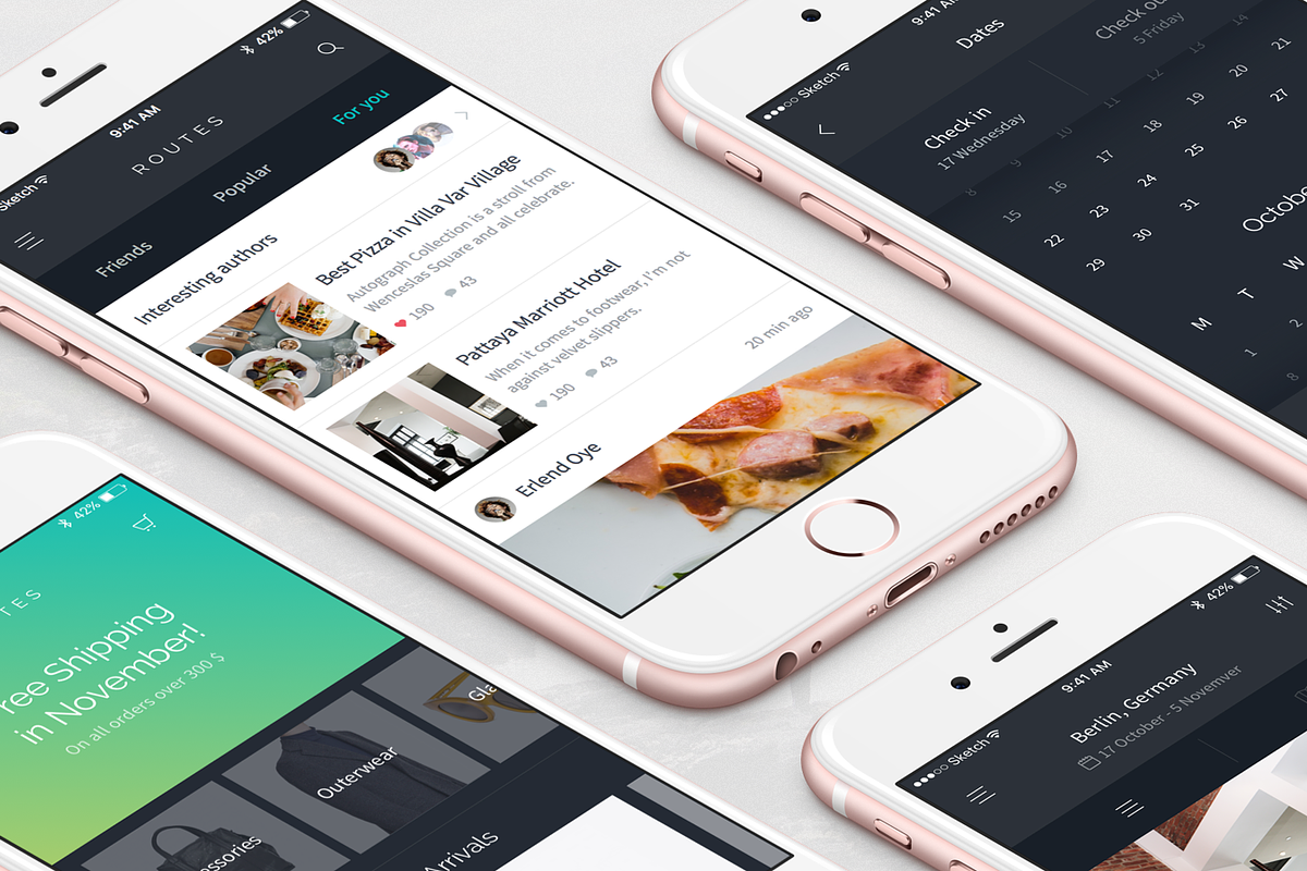 Routes iOS UI Kit, a Templates & Theme by Beans UI Goods (Photo 6 of 7)
