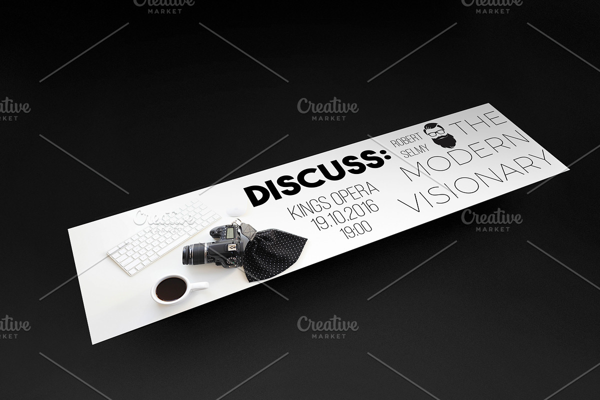 Minimalist Convention Ticket, an Invitation Template by Konakchiev (Photo 3 of 3)