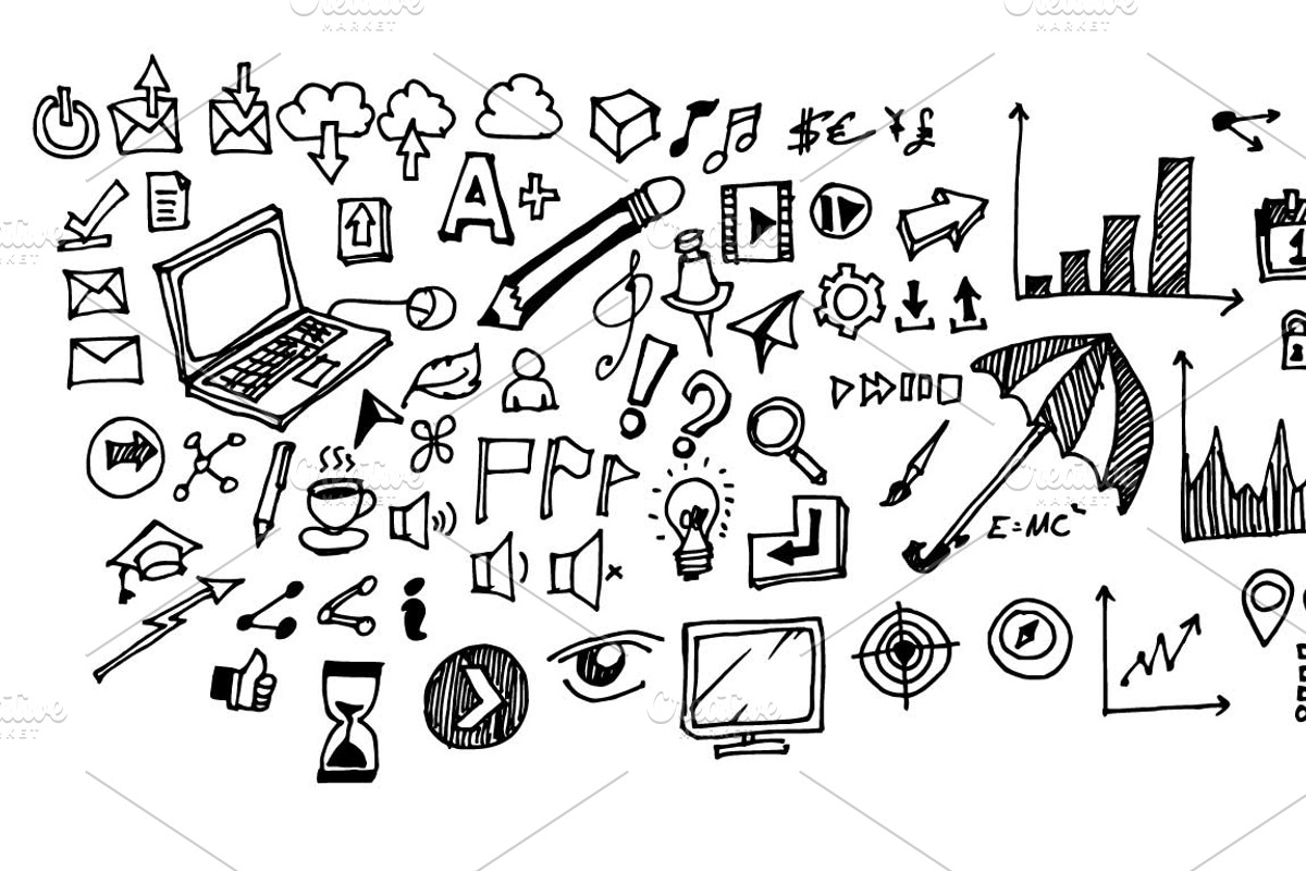 4657 Hand Drawn doodle elements, an Education Illustration by TKDoodle (Photo 34 of 77)
