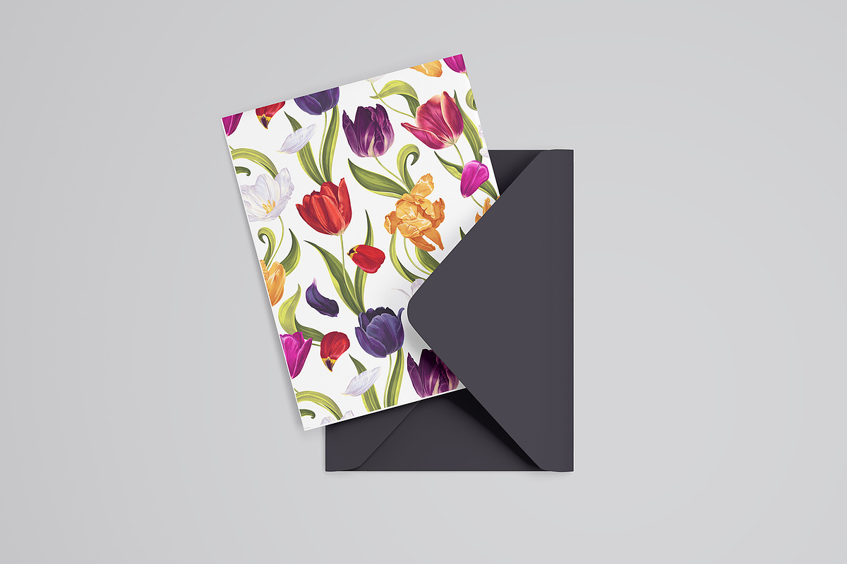 Colorful Tulips Seamless Pattern, a Pattern Graphic by MarynaPetrovska (Photo 10 of 16)