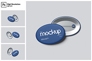 Oval Pin Button Badge Mockup, an Advertising Mockup by Gatamotion (Thumbnail 1 of 5)