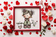 Quirky Valentine Fairy Clip Art, an Illustration by RobertsArt (Thumbnail 3 of 7)