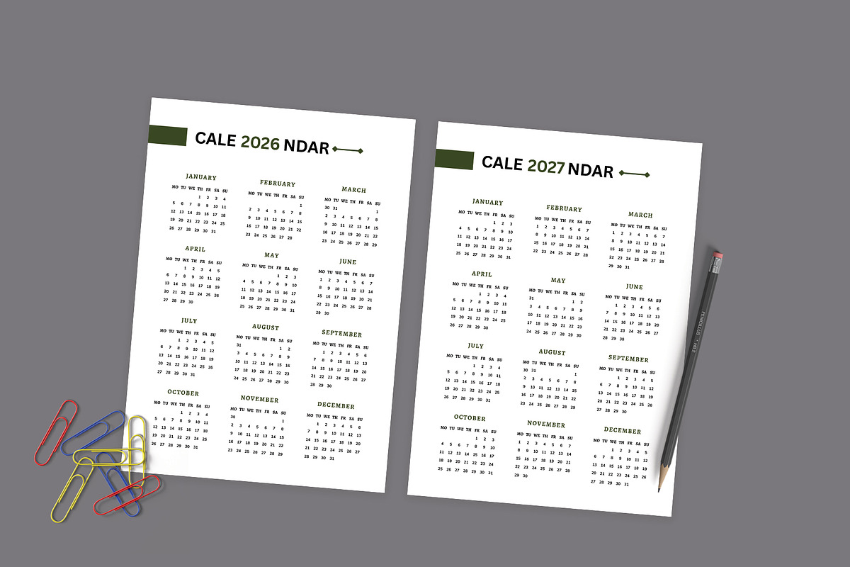 Calendar Template 2026-28 preview 3