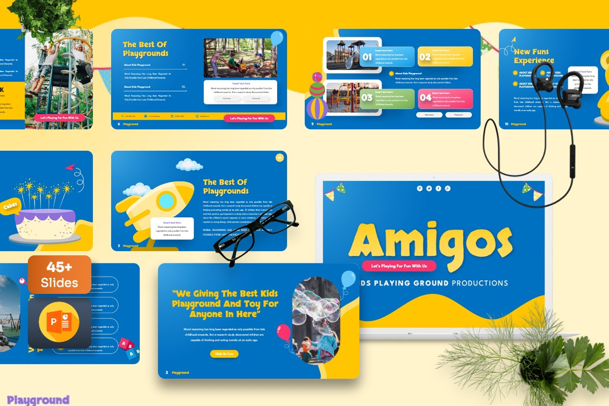 Amigos - Kids Play Powerpoint, a Presentation Template by Dhabee (Photo 1 of 8)