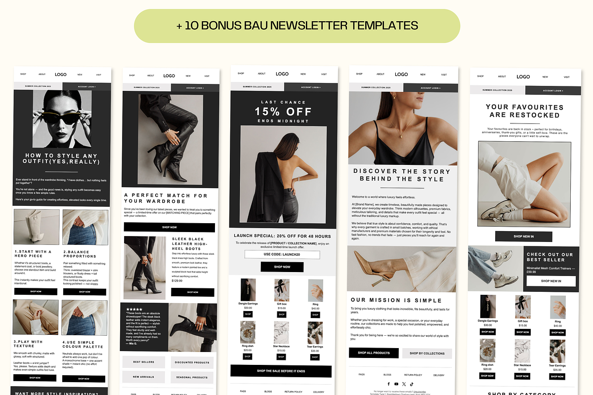 Klaviyo Newsletter Template Flows, an Email Template by Template Twist Shop (Photo 8 of 11)