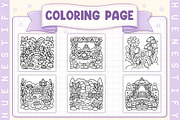 Secret Garden Days Coloring Book, a Seasonal Illustration by HueNestify (Thumbnail 2 of 4)