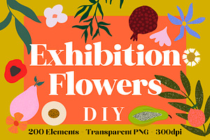 Exhibition Flowers DIY Illustrations