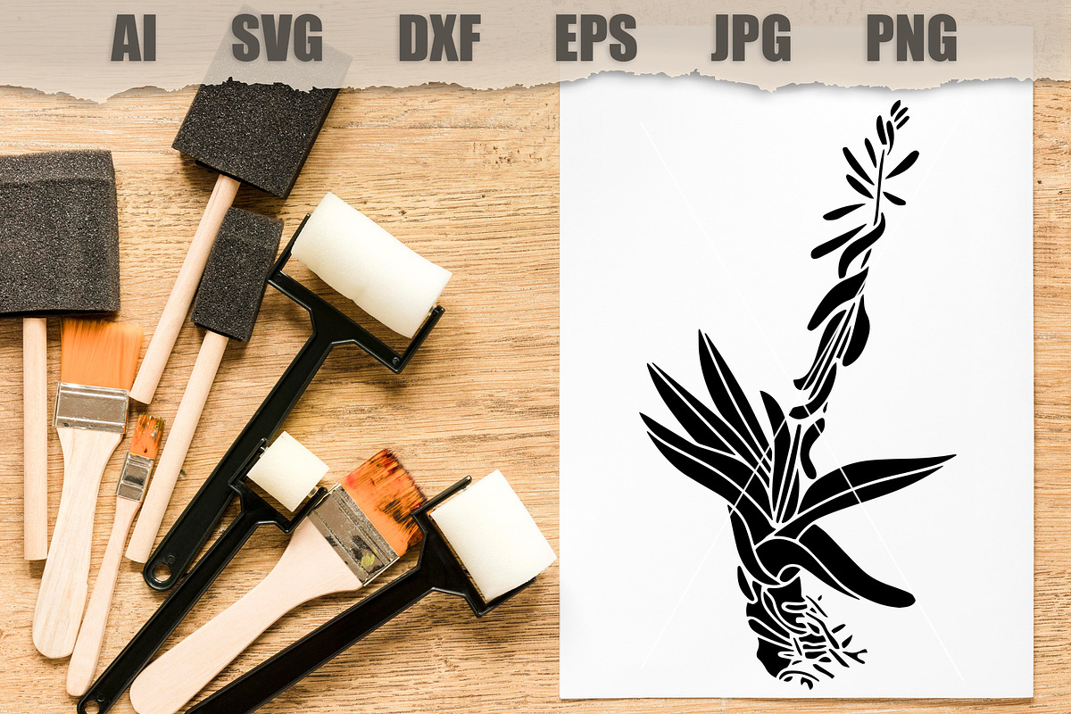 Stencils Gasteria Flower, an Object Illustration by MARYCRAFTIRIA (Photo 2 of 3)