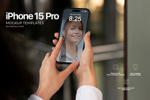 iPhone 15 Pro in Hand Mockup