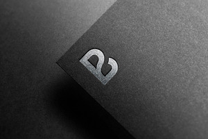 Logo Mockup Black Paper