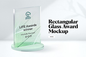 Rectangular Glass Award Mockup, a Graphic by rebrandy