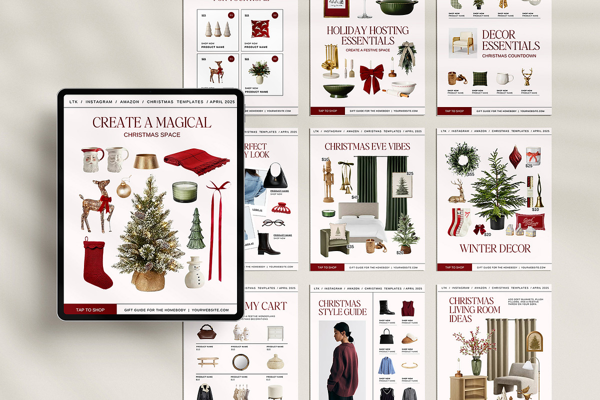 40 Christmas LTK Canva Template, a Social Media Template by Amaré Creative (Photo 5 of 6)