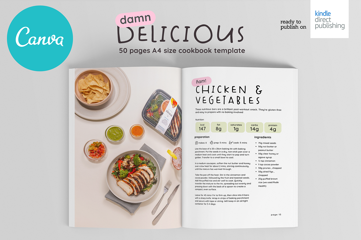 Canva Recipes Cookbook A4 Template, a Magazine Template by DeLaGranSiete (Photo 8 of 11)