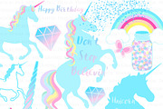 Magical Unicorns, Einhorn, Blue, an Illustration by Mia's Graphic Design (Thumbnail 4 of 9)