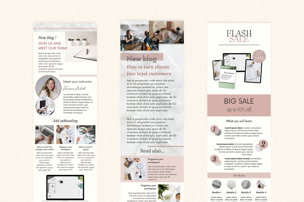 Canva Mailchimp Template Pack, an Email Template by PittaFinePrint (Photo 8 of 9)