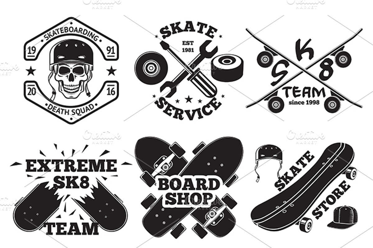 Set of Skatboarding labels & stuff, a Graphic by Tashal (Photo 3 of 4)