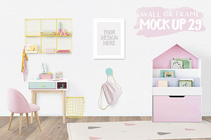 Kids Room Wall/Frame Mock Up 29