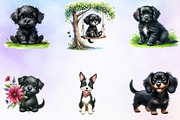 Watercolor Black Labs Clipart Bundle, an Animal Illustration by Craft Nest (Thumbnail 2 of 3)