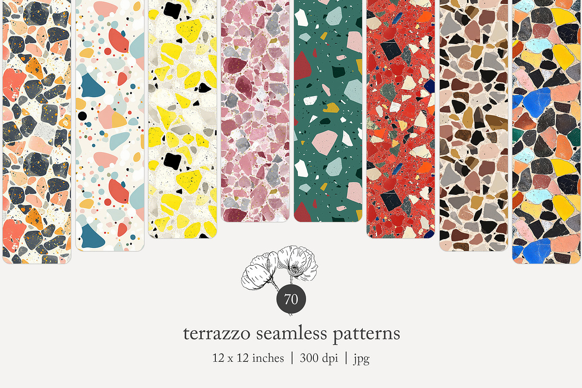 70 terrazzo seamless pattern, a Pattern Graphic by Poppy Lane Studio (Photo 1 of 10)