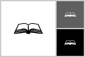 Simple open book silhouette  designs, an Education Illustration by quadrazo