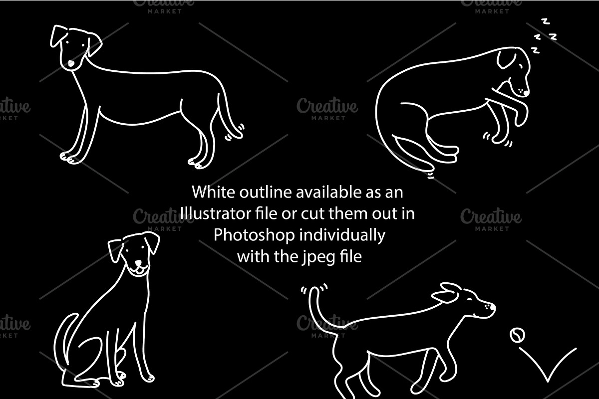 Cute Doodle Labrador Retrievers, an Illustration by Liz Pengilley Studio (Photo 3 of 4)