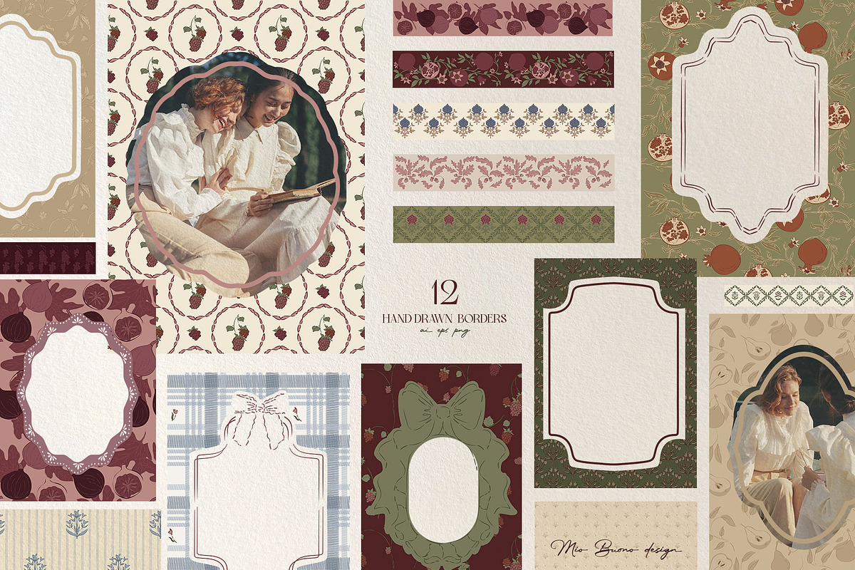 Heirloom Harvest Patterns & Frames, a Pattern Graphic by Mio Buono (Photo 8 of 15)