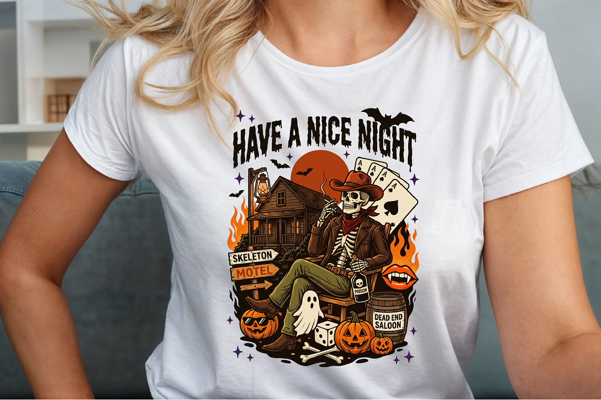Halloween Cowboy Png-Vintage Motel, a Work Illustration by Sublimation Artist (Photo 5 of 9)
