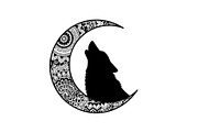 Mandala Moon Wolf SVG Bundle, an Illustration by Gaye Art (Thumbnail 6 of 31)