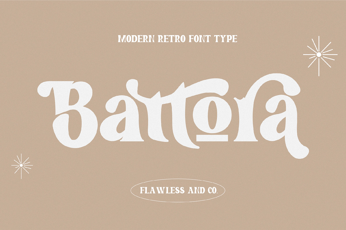 Battora - Modern Retro Font, a Serif Font by Flawless And Co (Photo 2 of 13)