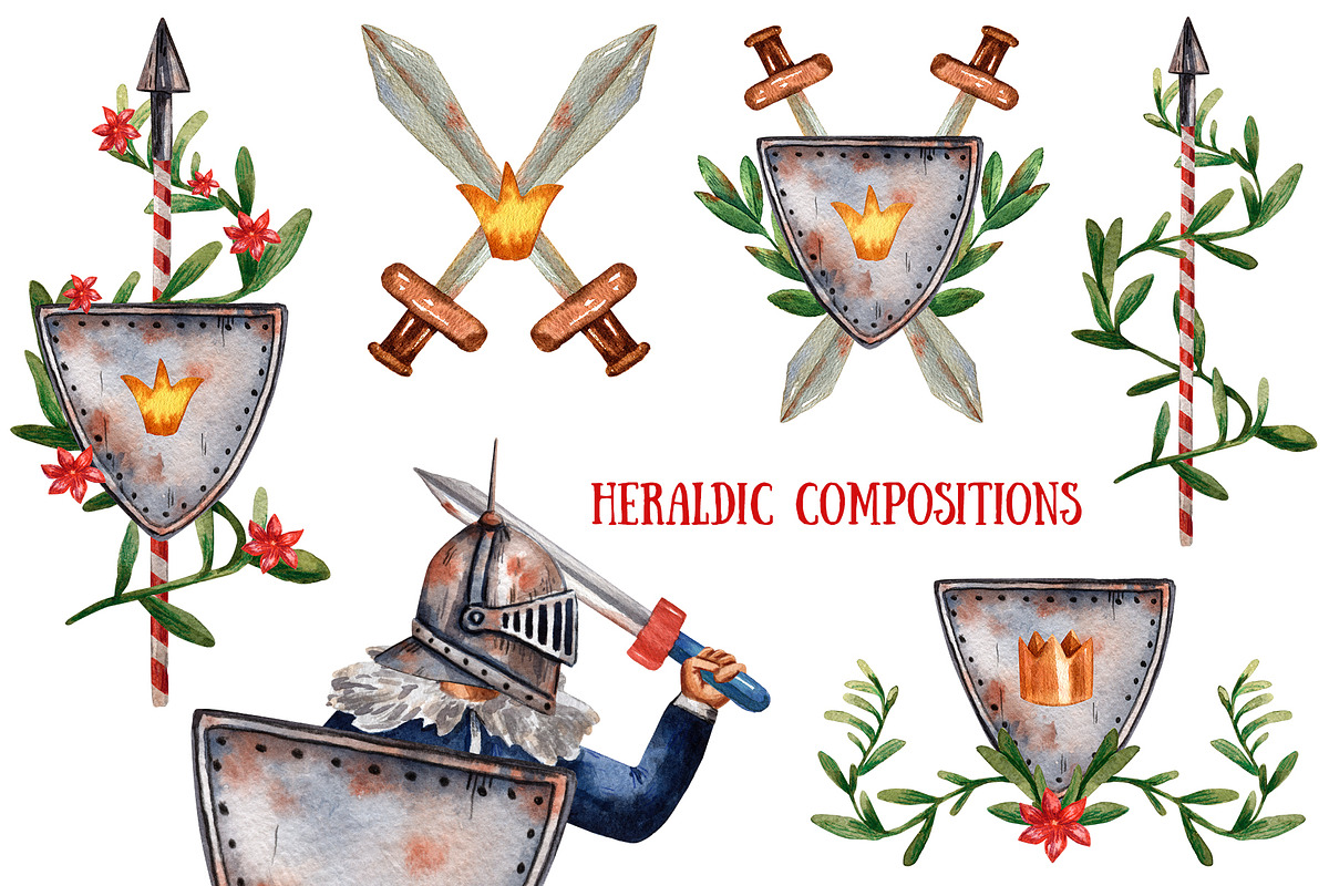 Old Fairy Tale - Watercolor Clip Art, an Animal Illustration by Mashamashastu (Photo 13 of 16)