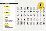 Coffee Icon Set, a Solid Icon by insemar (Thumbnail 3 of 4)