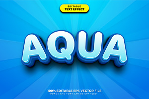 Aqua 3D Text Effect, a Brushes & More by Mily Studio