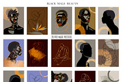 BLACK MALE BEAUTY MODERN LINE ART, a Texture Illustration by ArtOLB (Thumbnail 2 of 10)