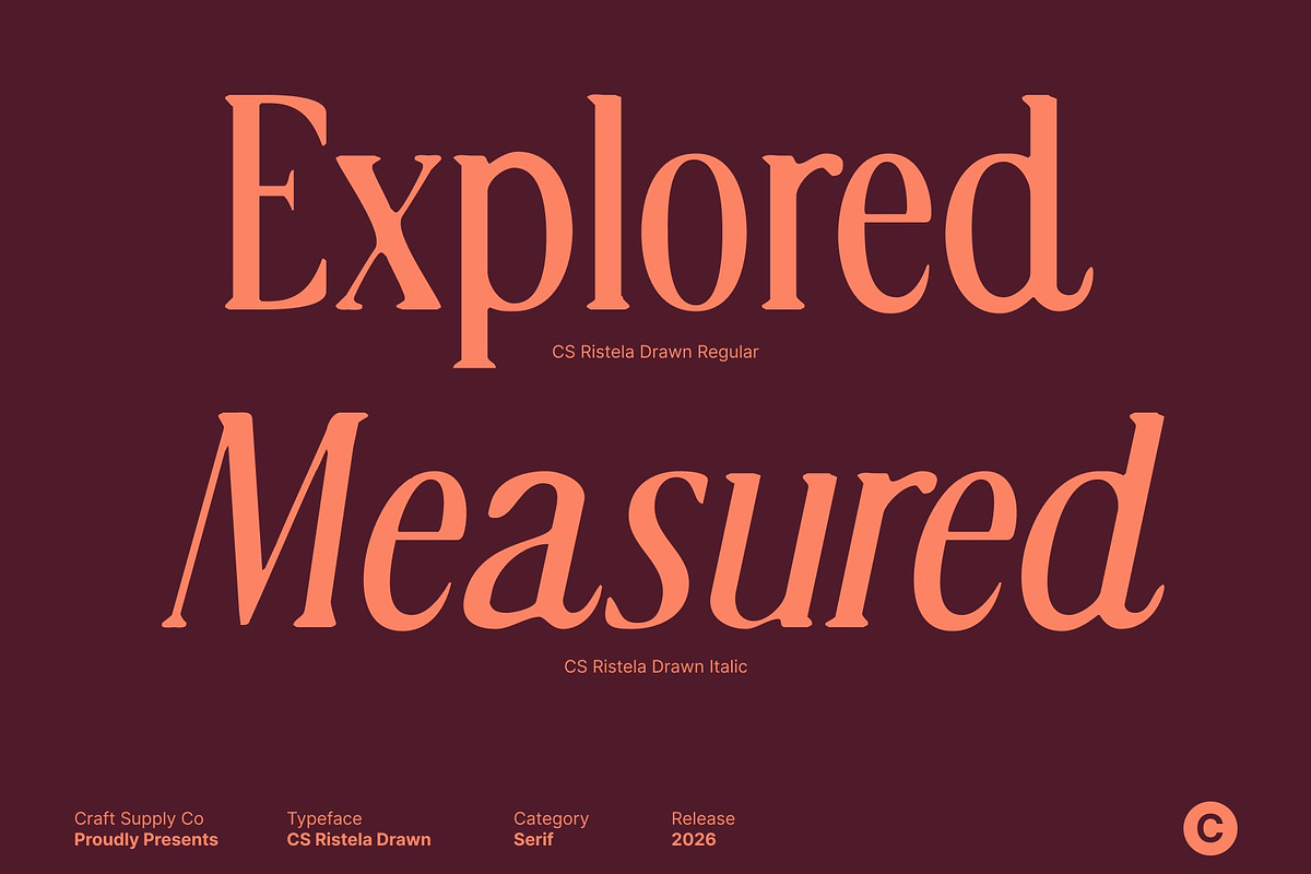 CS Ristela Drawn, a Serif Font by Craft Supply Co. (Photo 2 of 8)