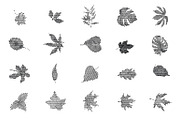 Leaf Tones Vol. 1 | Halftone Leaves, a Pattern Graphic by invisiblelayer (Thumbnail 2 of 5)