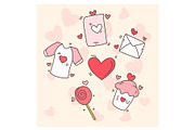 valentines doodle set bundle, a Decorative Illustration by foxndeer (Thumbnail 2 of 4)