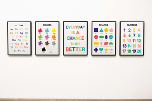 Educational posters set for kids