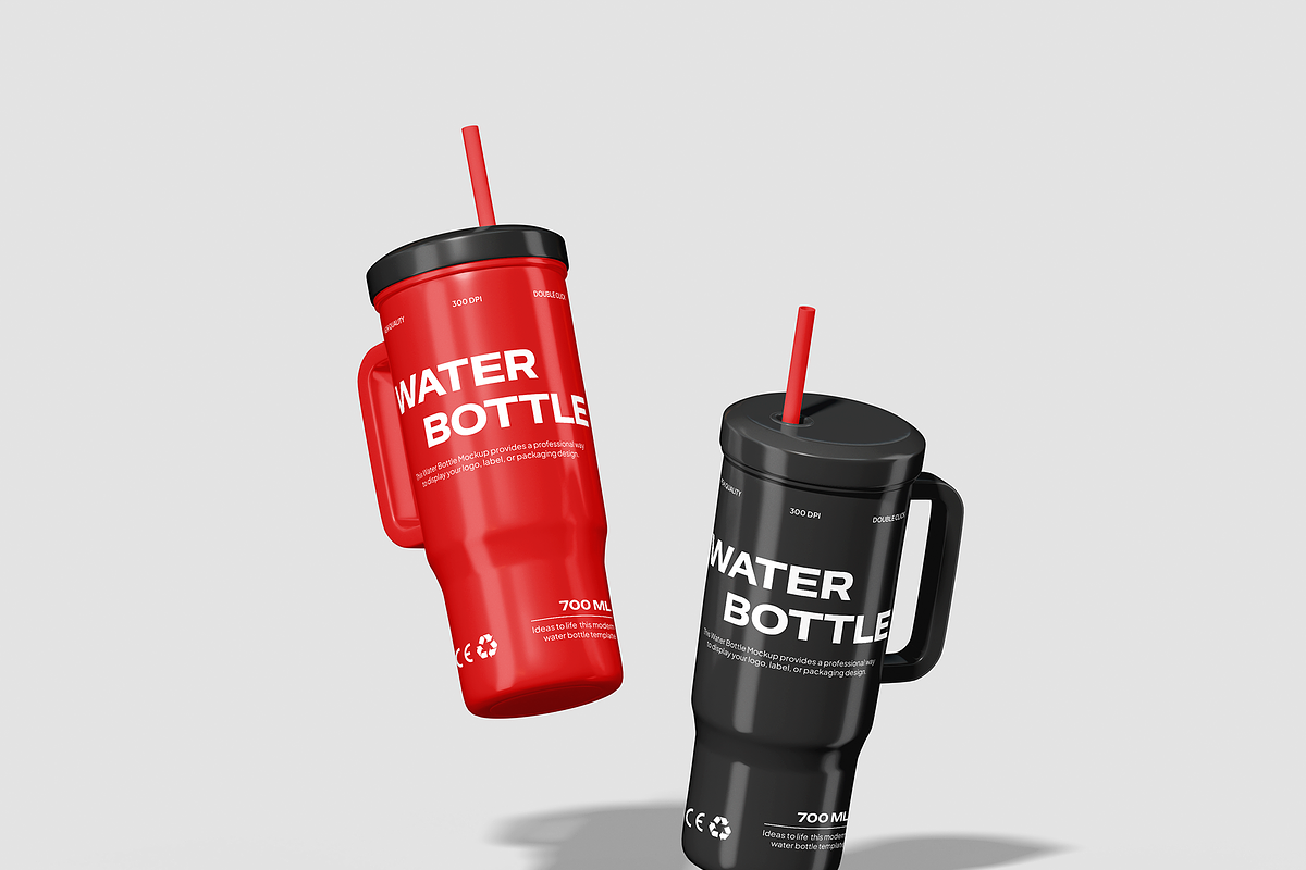 Water Bottle Mockup, a Cups & Container Mockup by Bartama Graphic (Photo 2 of 4)