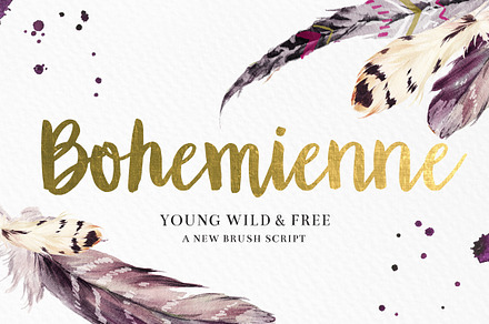 "Bohemienne" Brush Script
