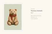 Woodland Nursery Animals, Set of 6, an Animal Illustration by LanternkinStudio (Thumbnail 3 of 6)