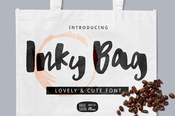 Inky Bag Brush Font preview 6