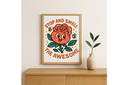 Stop and Smell the Awesome Wall Art, a Background Graphic by LaseredNinja (Thumbnail 2 of 7)