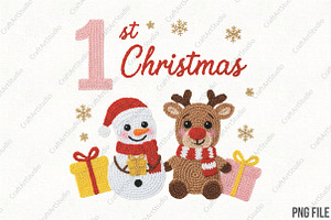 Latch Hook Embroidery 1st Christmas, an Illustration by CraftArtStudio
