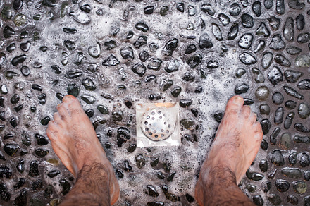 Shower stock photo containing pleasure and relaxation